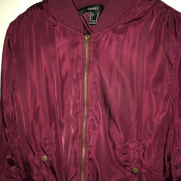 Burgundy bomber jacket - Picture 4 of 6